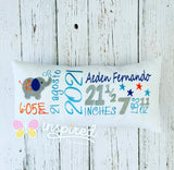 Elephant Birth Announcement Pillow