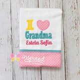 Set of 3 Family Love Themed Burp Cloths