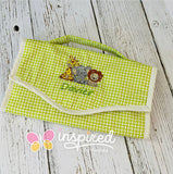 Fox and Sloth Themed Baby Bag, Diaper Changing Pad, Wipes Clutch, Baby Blanket, Burp Cloth and Bib for Boy