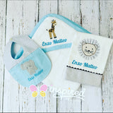 Safari Boy Themed Hooded Towel, Burp Cloth and Bib