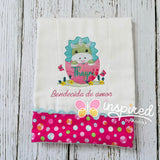 Girly Dino Burp Cloth