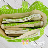 Fox and Sloth Themed Baby Bag, Diaper Changing Pad, Wipes Clutch, Baby Blanket, Burp Cloth and Bib for Boy