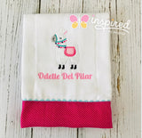 Set of 3 Llama Themed Burp Cloths