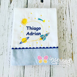 Universe Themed Hooded Towel and Two Burp Cloths.