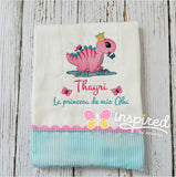 Girly Dino Burp Cloth